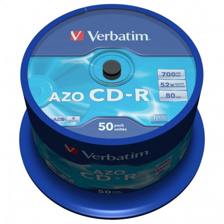 Verbatim CD-R 433 80/700MB 52X 50tk AZO CRYSTAL tornis