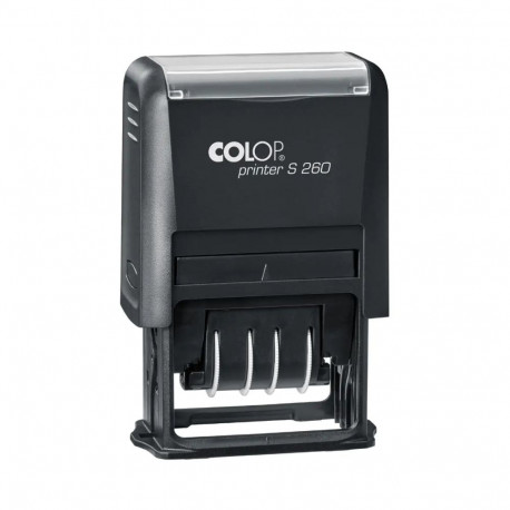 Tempel COLOP PRINTER S260 ( YYYY-MM-DD), sinine padi, must korpus