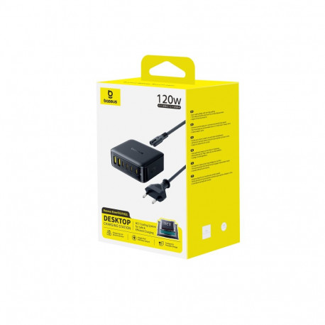 Desktop Charging Station EnerFill FH21 120W 2xUSB-A + 4xUSB-C 1.5m, Black