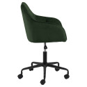 Töötool BROOKE 59x58,5xH88,5cm, metsaroheline samet, 100% polüester, jalg: must metall