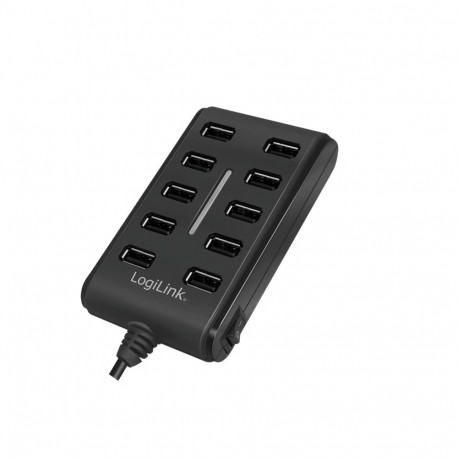 Logilink USB jaotur 10-porti USB2.0 toiteadapteriga 3.5A UA0125