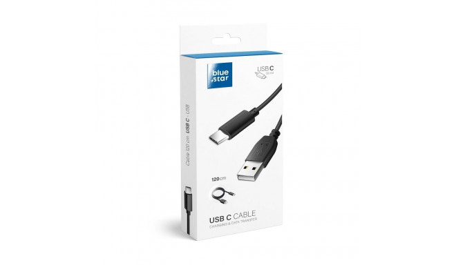 Cable USB A to USB C Blue Star Lite 3A 1,2 m black
