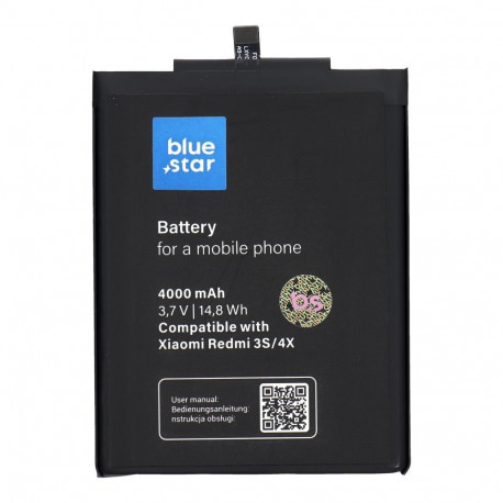 Battery for Xiaomi Redmi 3 / 3S / 3X / 4X (BM47) 4000 mAh Blue Star