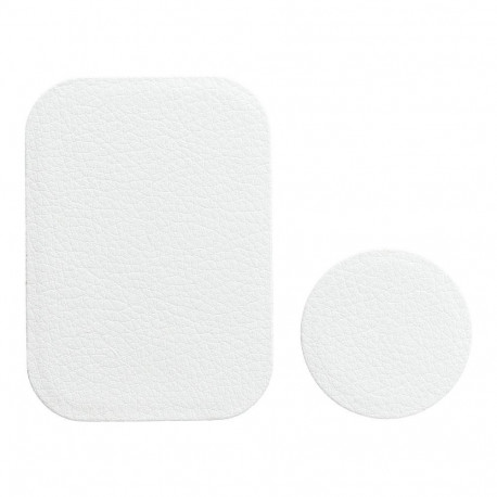 Badget for magnet car holder leather white
