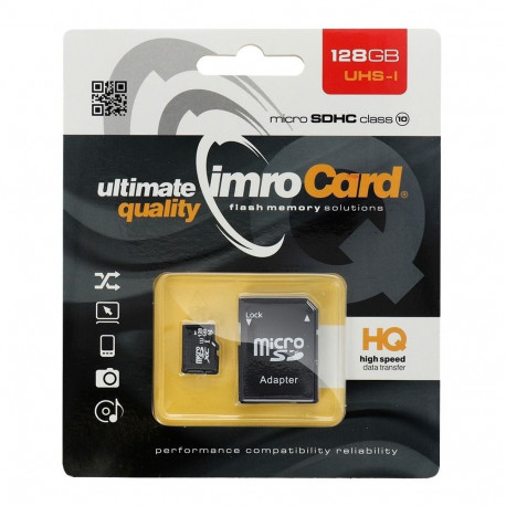 IMRO memory card microSD 128GB 100MB/s class10 UHS I with adapter SD