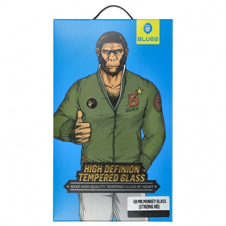 5D Mr. Monkey Glass - Apple iPhone 14 Pro Max black (Anti-Static Strong HD)