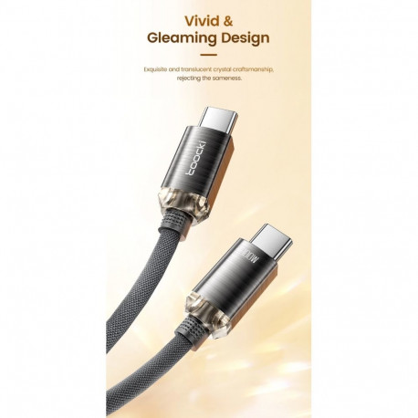 Toocki Type C to Type C Cable 100W PD Black, 2m