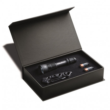 Force Bones gift pack - Flashlight Mactronic M-Force 640 and knife Buck 870 Bones Black