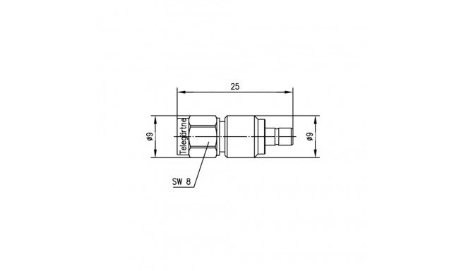 SMA-SMB isane-isane adapter Telegärtner