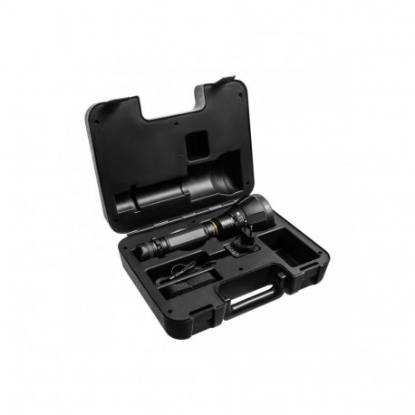 Handheld flashlight, Macronic Blitz LR11, 1100lm, rechargeable, set (battery, DC12V and AC 230V powe