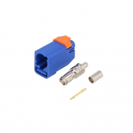 Plug;FAKRA II SMB;female;straight;RG174,RG316;crimped;blue