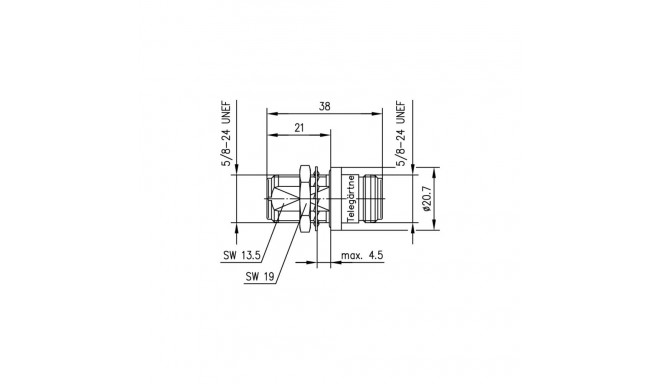 N-N Adaptor for Panel Mounting Telegärtner