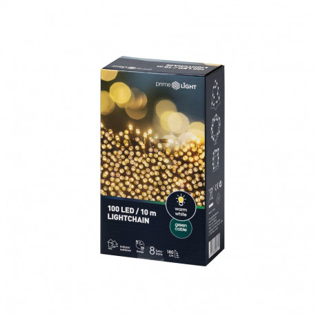 Prime Light valguskett 100LED, 10m, soe valge