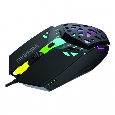 The Rebeltec SHARK is an entry-level wired gaming mouse designed for gamers looking