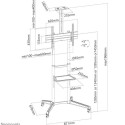 Mobile stand FL50-550BL1 37-70inch 100x100-600x400 50KG h:128.5-145cm,