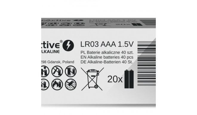 everActive battery LR03/AAA Alkaline 40pcs