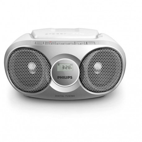 The Philips AZ215S/12 CD Soundmachine (Silver) is a compact, portable audio system 