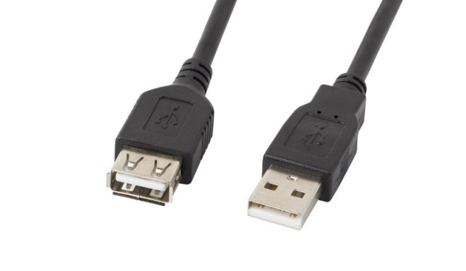Extension cable USB 2.0 AM-AF black 1.8M
