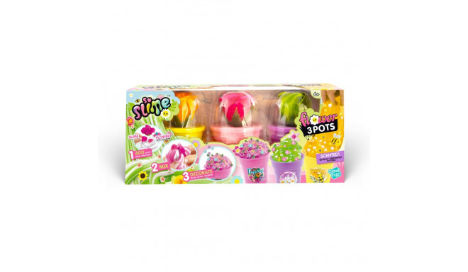 SO SLIME slime preparing set Flower pot, 3 pcs