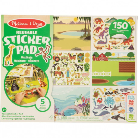 MELISSA & DOUG Reusable Sticker Pad Habitats