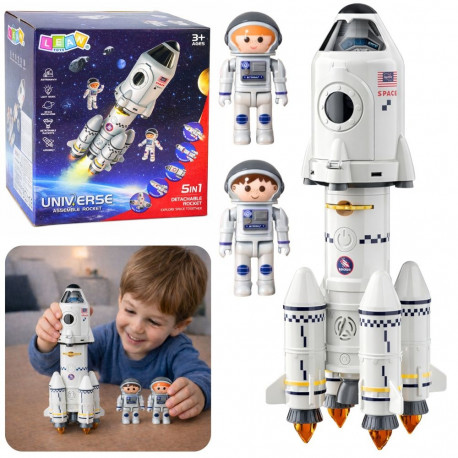 hariv mänguasi kosmoserakett 5-ühes astronaudid tuled helid