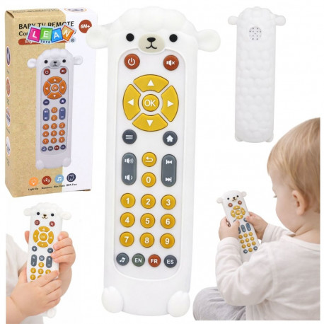 Interaktiivne hariv närimislelu tulede ja helidega valge lambake