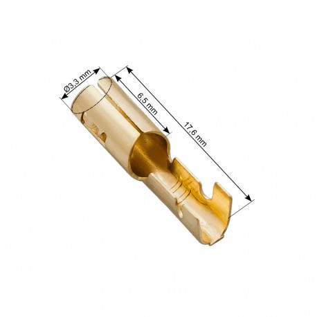 43-115# isoleerimata emane konektor 3,3/17,6 100tk