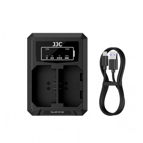 JJC Sony DCH FZ100TC USB C Dual Battery Charger (voor Sony NP FZ100)