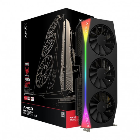 XFX Mercury AMD Radeon RX 9070XT OC Gaming Edition with RGB 16GB GDDR6, HDMI 3xDP