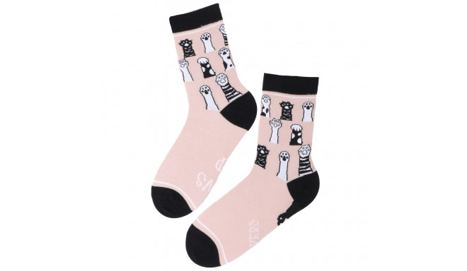 SOKISAHTEL PAWS UP roosad sokid naistele 444