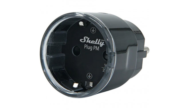 Shelly Plug PM Gen3 Matter 13A smart socket, black
