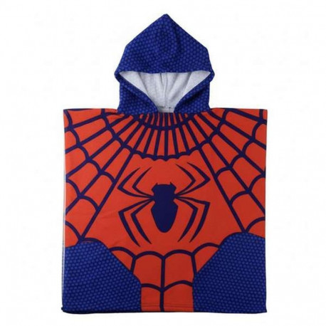 Poncho-Towel with Hood Spider-Man Red 55 x 77 cm