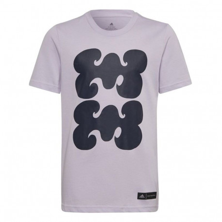 Child's Short Sleeve T-Shirt Adidas Marimekko  Plum - 11-12 Years