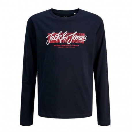 Children’s Long Sleeve T-shirt Jack & Jones Jjurban Ls Crew Neck Sky Navy Blue - 10 Years