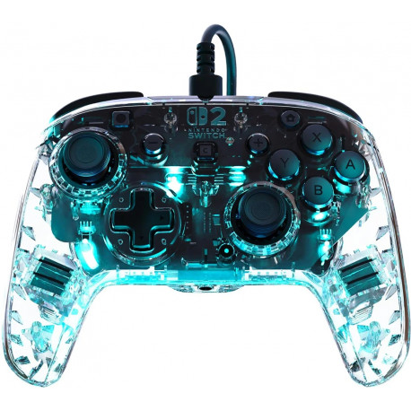 Turtle Beach wired controller Afterglow Nintendo Switch 2, transparent