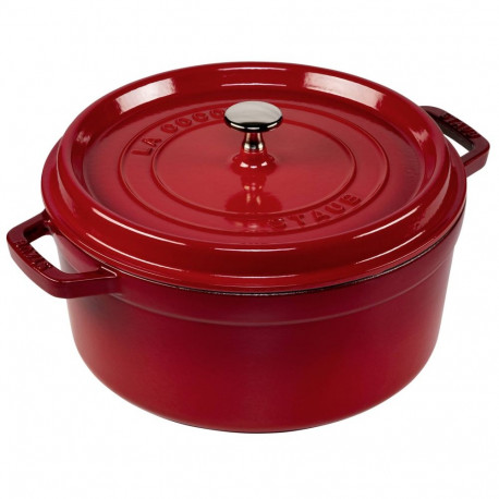 "Staub La Cocotte 26cm rund. Kirsch-rot. Gusseisen"