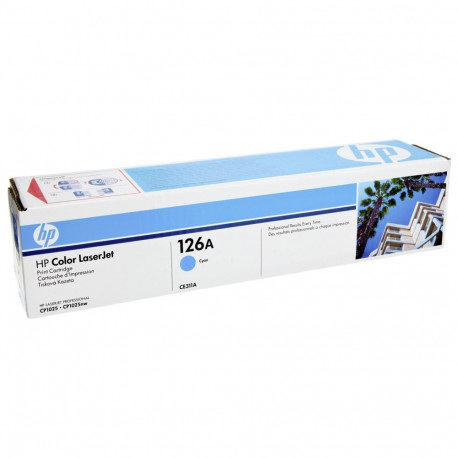 "HP 126A original LaserJet Toner cartridge CE311A cyan standard capacity 1.000 pages 1-pack"