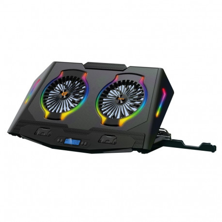 "CONCEPTRONIC 2-Fan USB-A2.0 Laptop-Kühlpad 40Kg RGB 17"" sw"