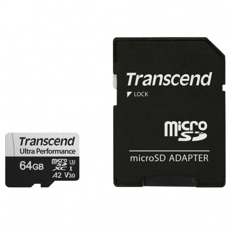 "CARD microSD Card 64GB Transcend SDXC USD340S w/adapter"