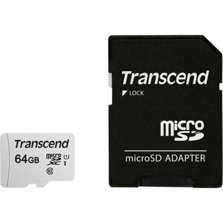 "CARD microSD Card 64GB Transcend sdxc USD300S-A w/Adapter"