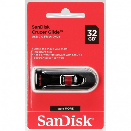 "STICK 32GB USB 2.0 Sandisk Cruzer Glide black"