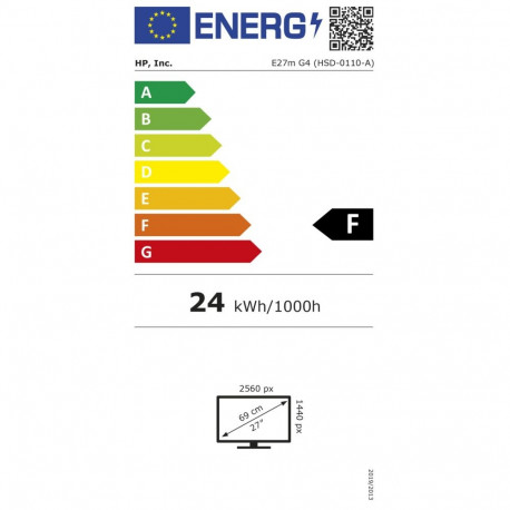 "68,6cm/27'' (2560x1440) HP E27M G4 16:9 5ms USB HDMI DP Speaker QHD Black"