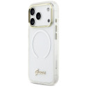 Guess IML Gradient Script Metal MagSafe Case for iPhone 17 Pro - White