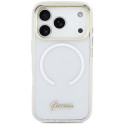 Guess IML Gradient Script Metal MagSafe Case for iPhone 17 Pro - White
