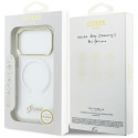 Guess IML Gradient Script Metal MagSafe Case for iPhone 17 Pro - White