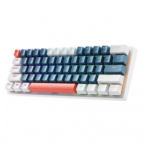 Machenike K500-B61 Wired Mechanical Gaming Keyboard with Backlight Brown Switch - Blue and White