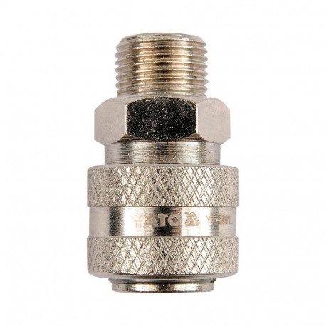 Yato YT-2391 quick coupler, G3/8, 45mm, Q235 steel, nickel plated, GRD