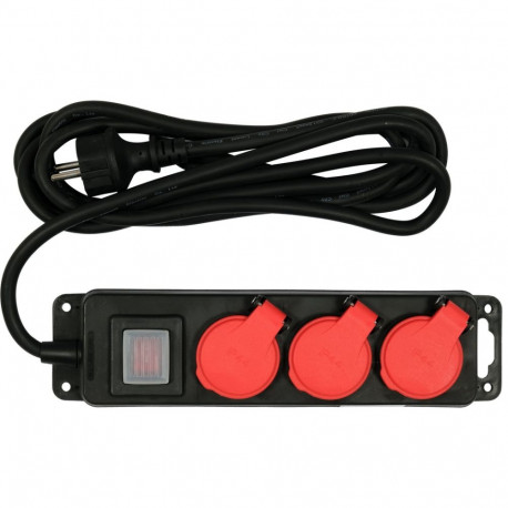 Extension cable with grounding for tools and appliances 3m 3x1.5mm² IP44 3 sockets YT-81240 YATO