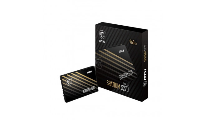 SSD|MSI|SPATIUM S270|960GB|SATA|3D NAND|Write speed 450 MBytes/sec|Read speed 500 MBytes/sec|2,5"|TB