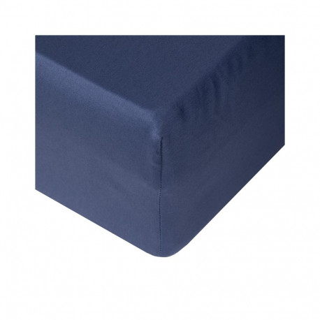 FITTED SHEET SATEEN 160X200+25 NAVY